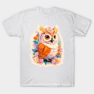 Beautiful  Colorful Owl T-Shirt